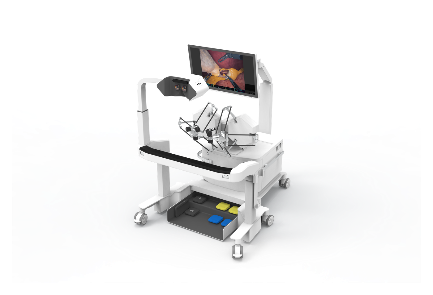 Платформа RoboS: конзола с хаптични дръжки, педали и 3D монитор